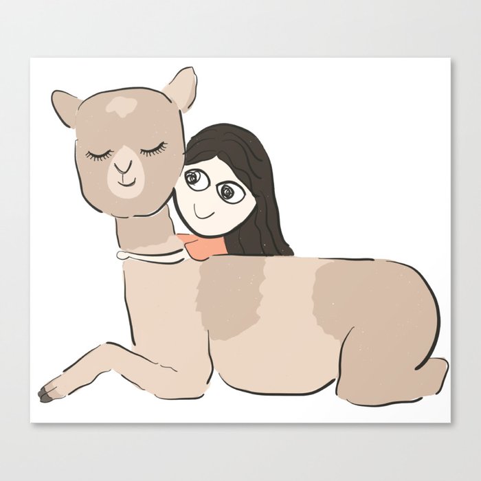 alpaca friend Canvas Print