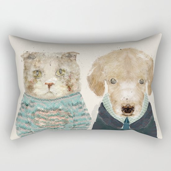 little puppy little kitty Rectangular Pillow