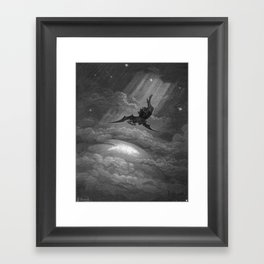 Satan descends upon Earth Gustave Dore Framed Art Print