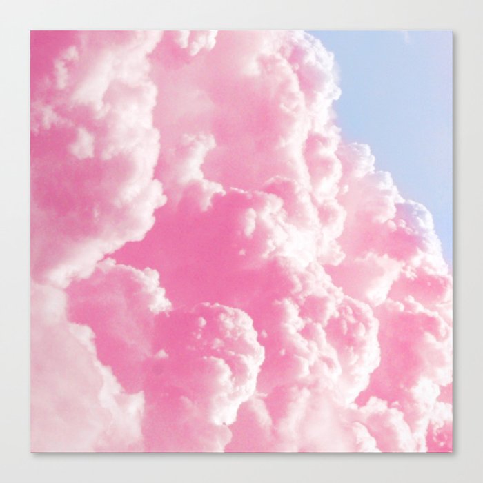 Retro Cotton Candy Clouds Canvas Print By Glitch Society6