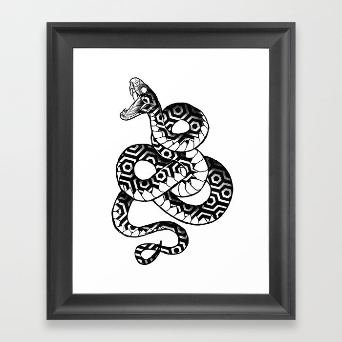 Geometric Snake  Framed Art Print