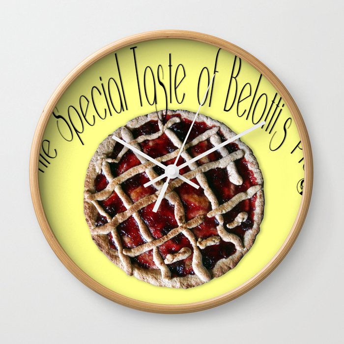 The special taste of Belotti's pie Wall Clock