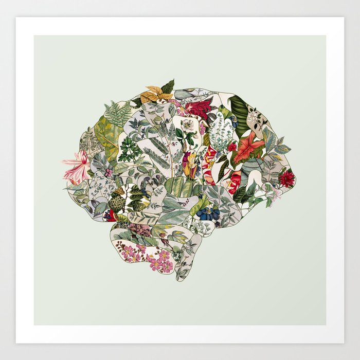 My Botanical Brain Art Print by Bianca Green | Society6