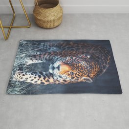 Jaguar Rug | Tiger, Black And White, Catlovergift, Color, Fineartprint, Wildcat, Digital, Wallart, Handmade, Panther 