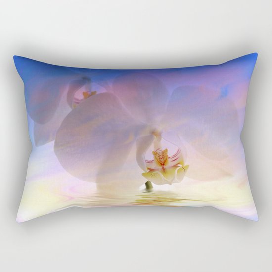 Orchid in a bath 1 - Flower and Flowers on #Society6 Rectangular Pillow