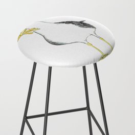 Seagull french fries watercolor Bar Stool