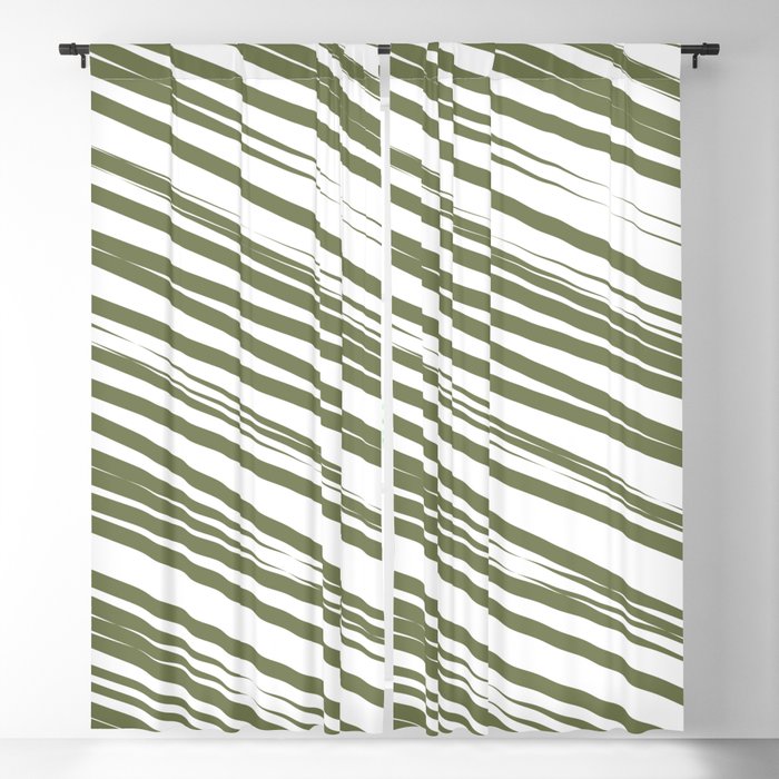 Green stripes background Blackout Curtain