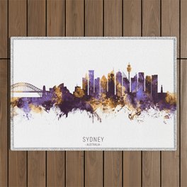 Sydney Australia Skyline Outdoor Rug