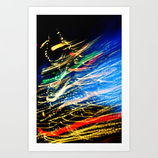 Christmas flying by Art Print
