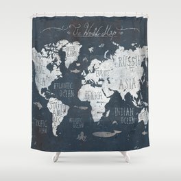 World Map / Rusty Shower Curtain