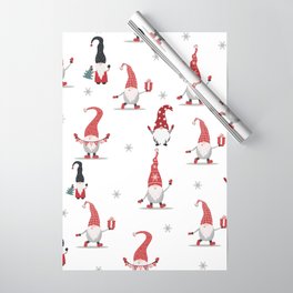 cute scandinavian gnomes christmas scand Wrapping Paper