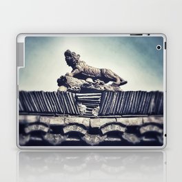 Rooftop Chinese Tiger Statue Laptop Skin