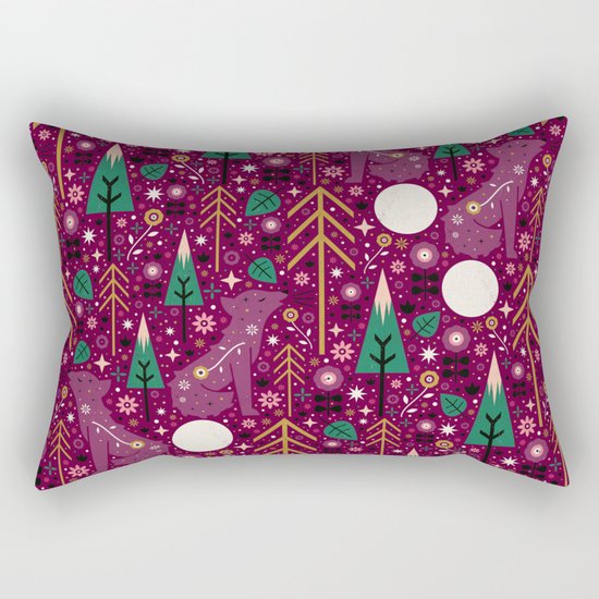 Howling Wolf Rectangular Pillow