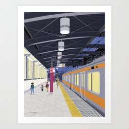 Musashi-Sakai Station, Tokyo (2019) Art Print