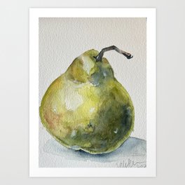 Watercolor pear Art Print