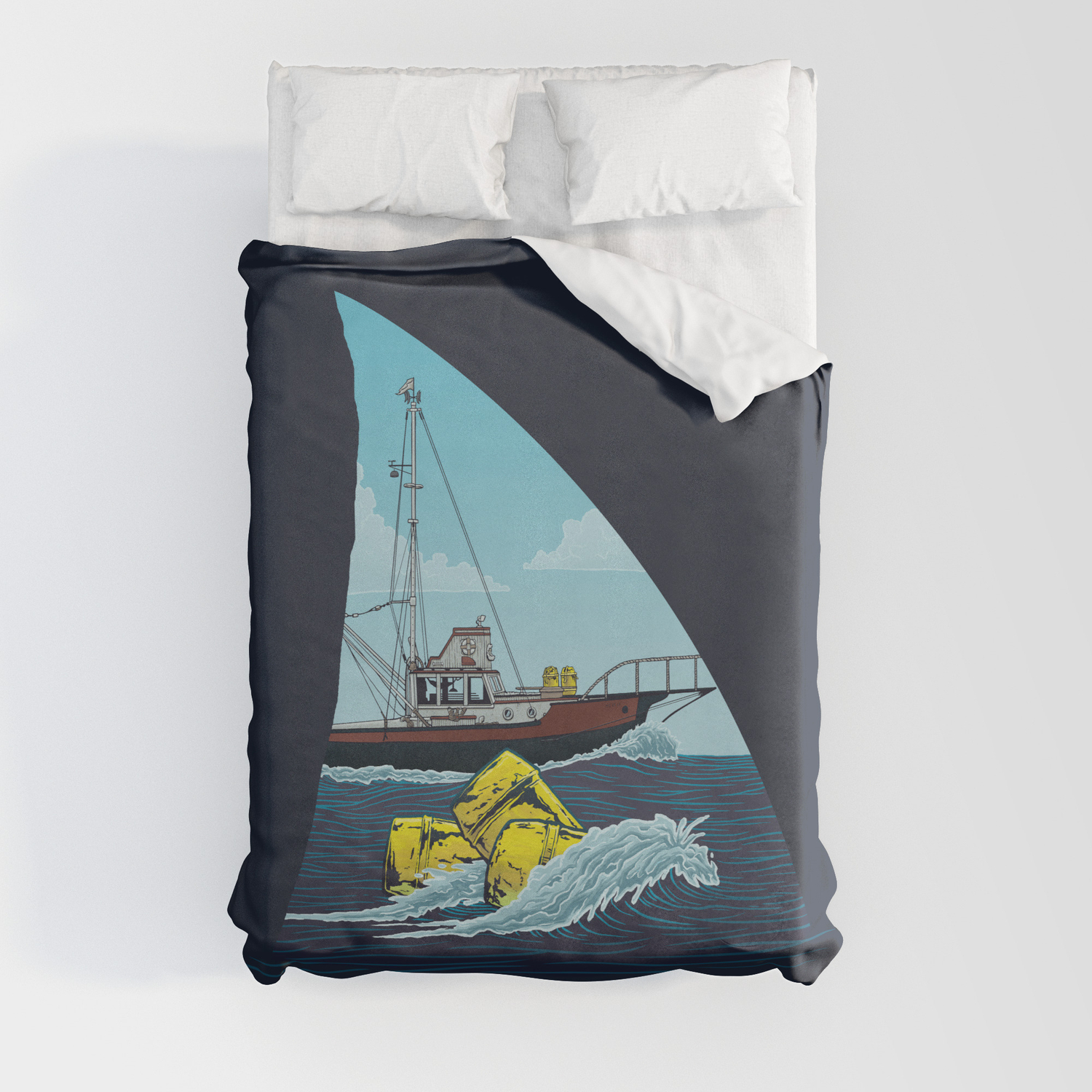 Jaws The Orca Duvet Cover By, Jaws Duvet Cover