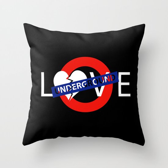 UNDERGROUND LOVE Throw Pillow