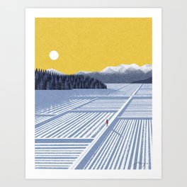 Field with Snow (2019) Art Print