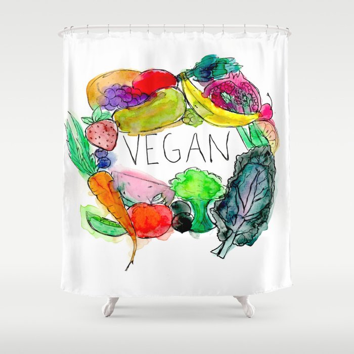 Vegan Shower Curtain By Briannacamp Society6 Vegan Shower Curtain