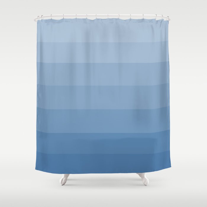 Light Denim Blue Hues Shower Curtain, Denim Shower Curtain