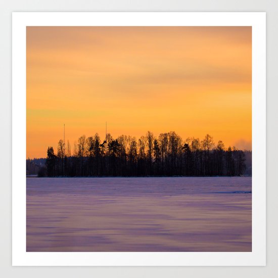 Tree Silhouettes Art Print