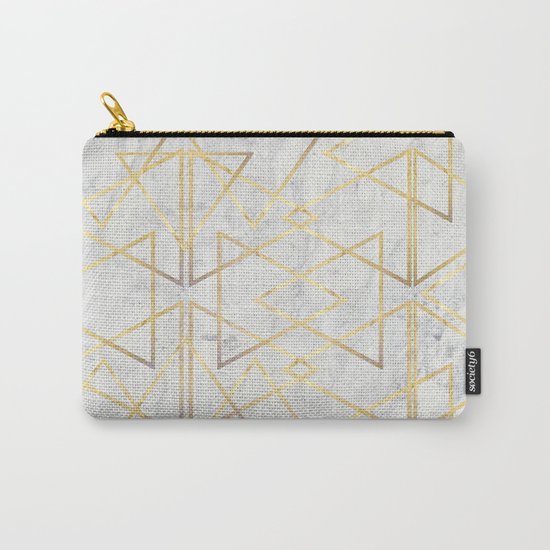 wire gOld triangle Carry-All Pouch