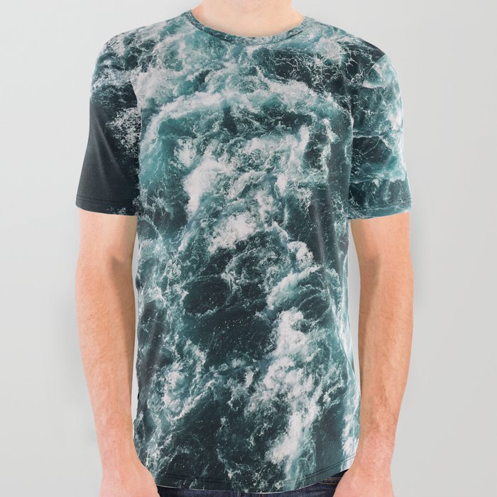 Green Seas, Yes Please All Over Graphic Tee
