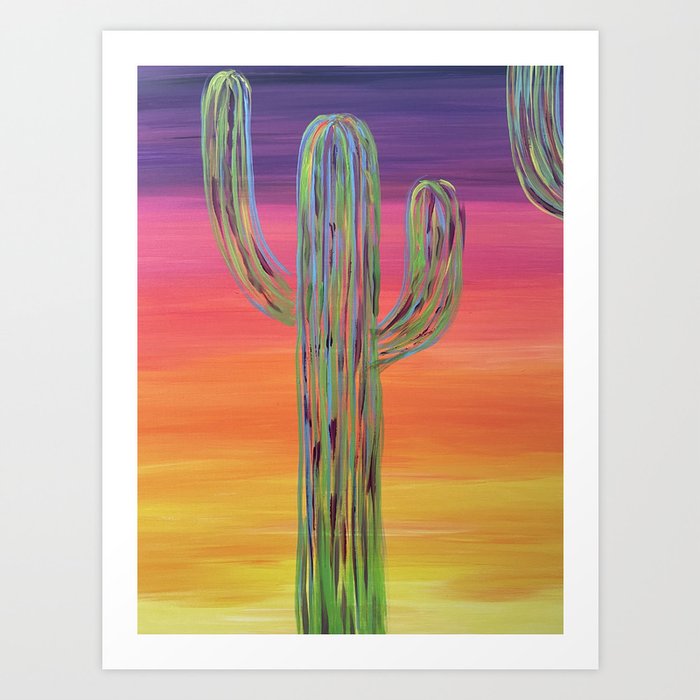 Cactus of Color Art Print