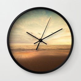 Golden Hour on the Beach (Color) Wall Clock