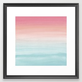 Touching Watercolor Abstract Beach Dream #1 #painting #decor #art #society6 Framed Art Print