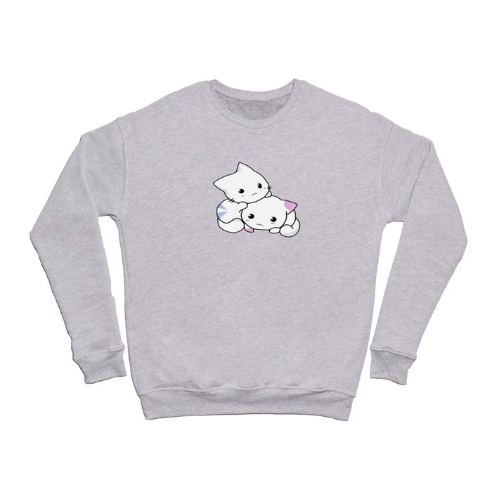 Twin Little Kitty Cat Crewneck Sweatshirt by KLsCreation Society6
