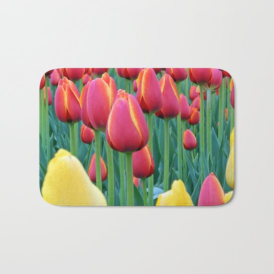 Tulips Red and Yellow Bath Mat
