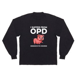 Mini Piggy Pig Farmer Funny Long Sleeve T-shirt