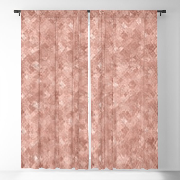 Glam Rose Gold Metallic Texture Blackout Curtain