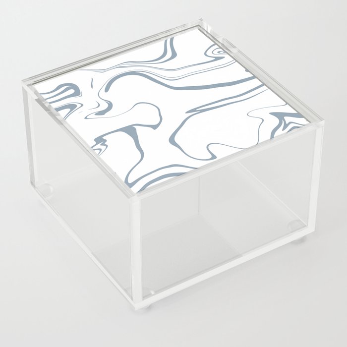 Pale blue marble design Acrylic Box