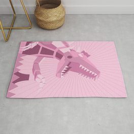 Pink Robot Dinosaur Rug