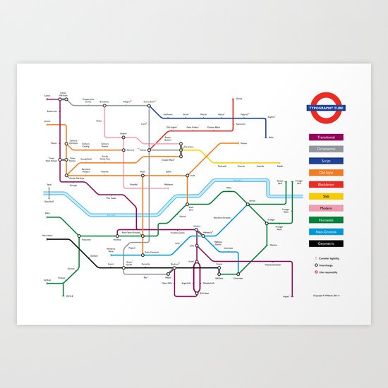 Type Tube Art Print