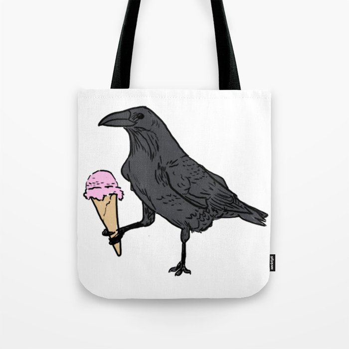 Raven and Ice Cream Tote Bag