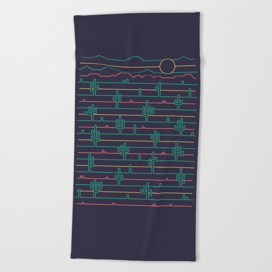 Saguaro Sunrise Beach Towel
