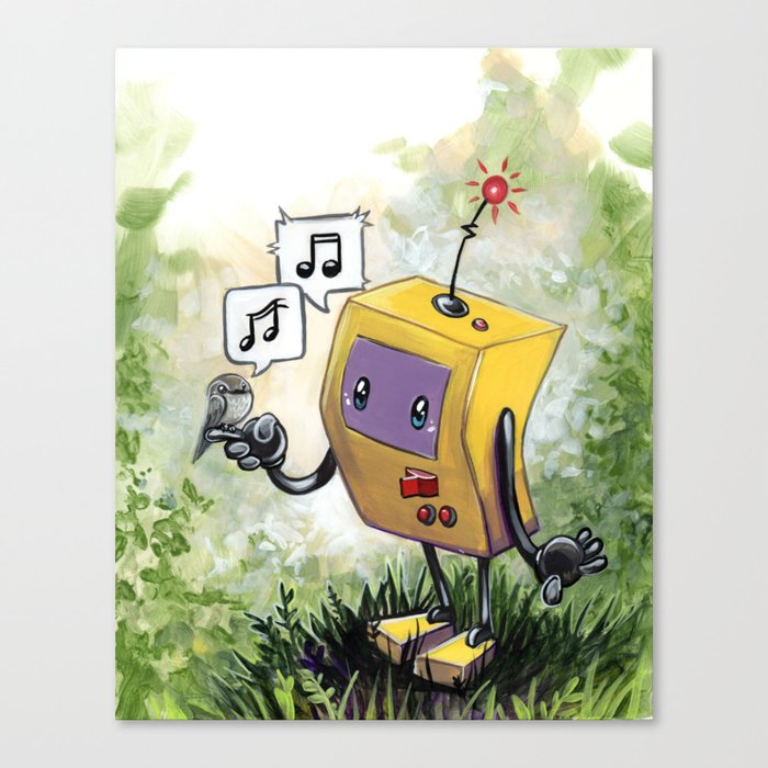 Bird Song Robot Canvas Print By Biancaromanstumpff Society6