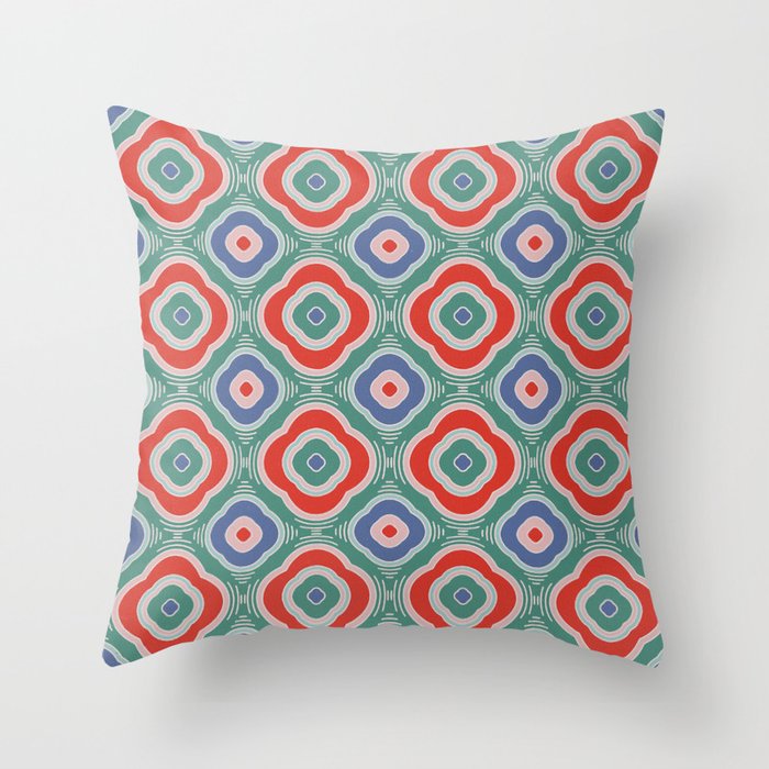 Red and best sale turquoise outdoor pillows