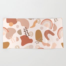 Bohemian Pastel Abstract Beach Towel