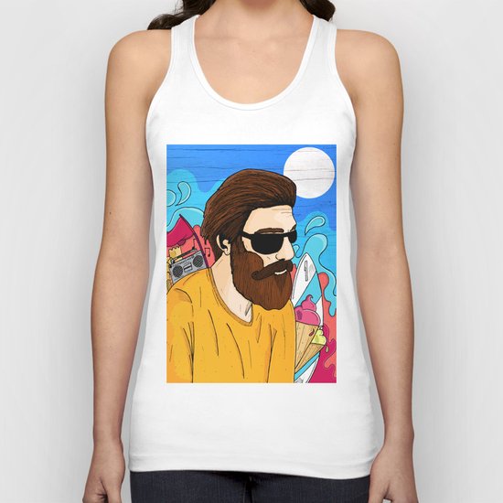 Summer Beard Unisex Tank Top