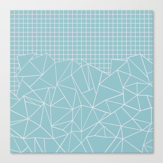 Ab Outline Grid Salty Canvas Print