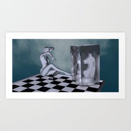 chess lady Art Print