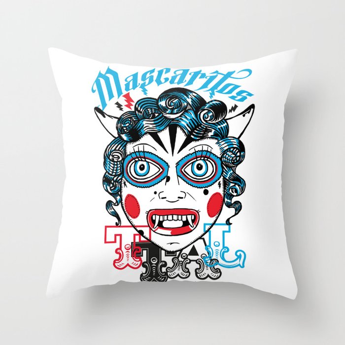 Mascaritos PERU Throw Pillow