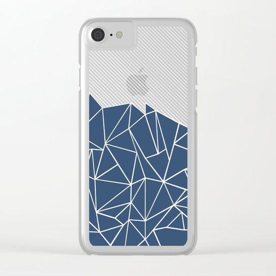 Ab Lines 45 Navy Clear iPhone Case