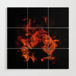 Fire and Flames Wood Wall Art
