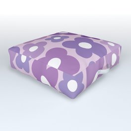 Funky Purple Flower Power Outdoor Floor Cushion
