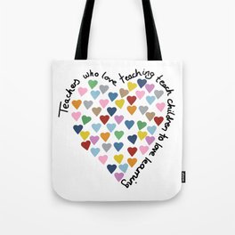 Hearts Heart Teacher Tote Bag